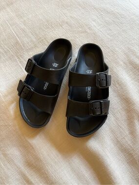 Birkenstock Kids Black Double-Buckle EVA Sandals